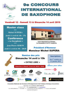 Affiche concours international saxophone